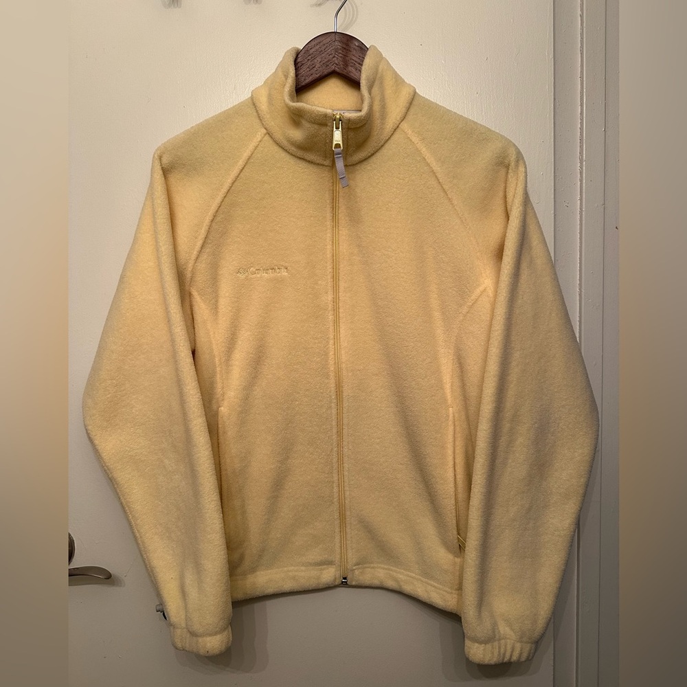 Columbia fleece yellow jacket size medium